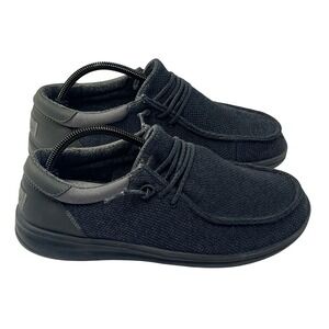 Hey Dude Paul Sox Total Eclipse Shoes Men US 9 EU 42 Blue Canvas Slip On Comfort